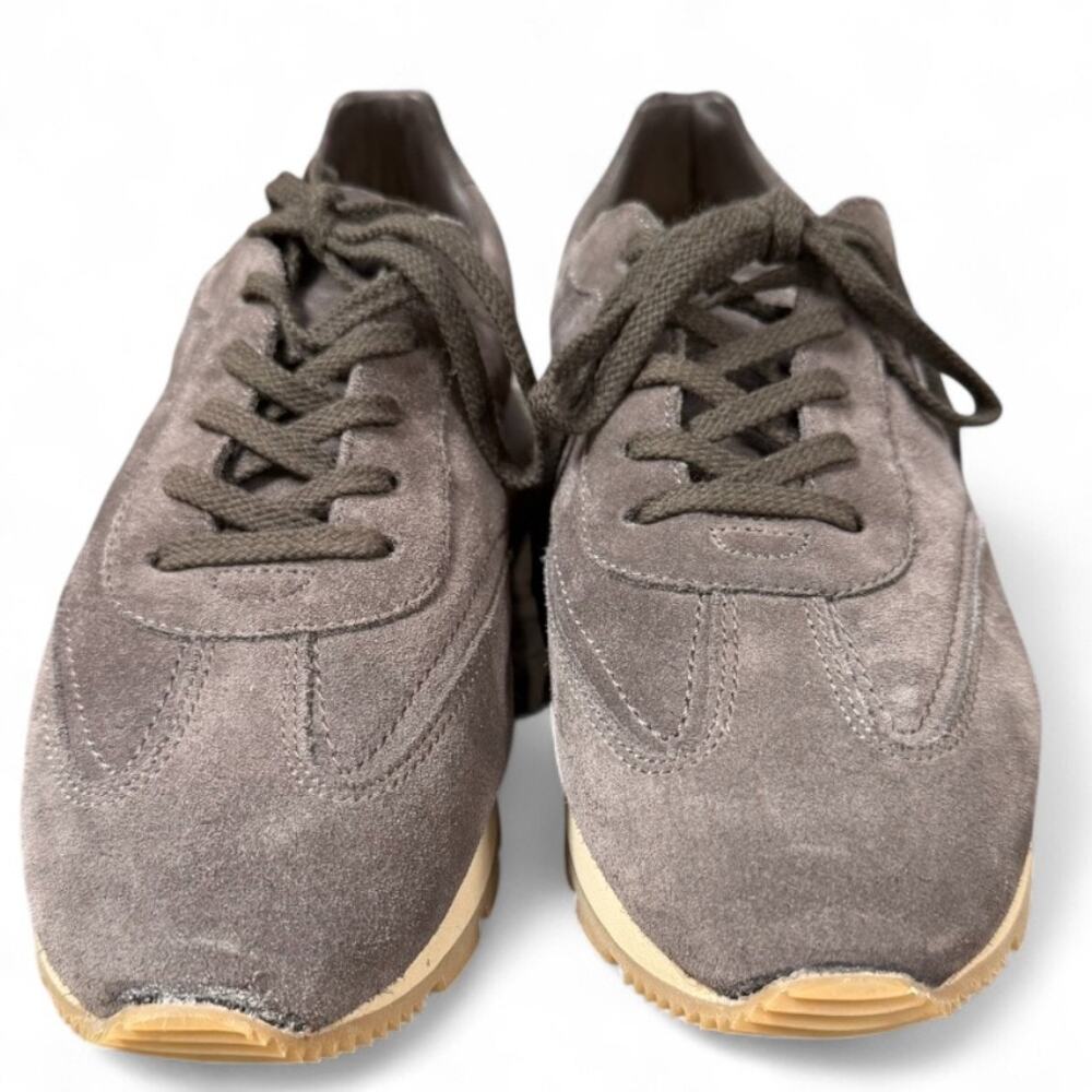 KOIO Unisex Retro Runner Italian Suede Java Grey Brown, 8 Men/9.5‎ Women